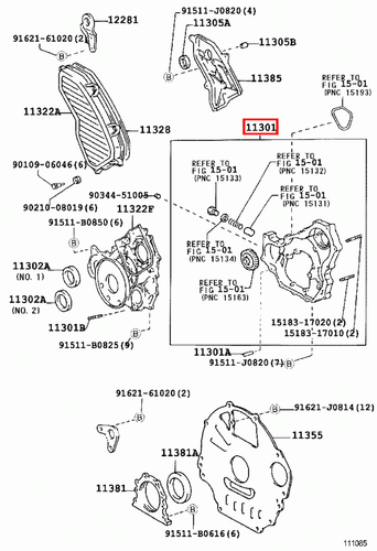 Genuine LandCruiser HDJ80 HDJ100 1HD T 1HD FT Timing Gear Cover Case Oil Pump - Picture 9 of 17