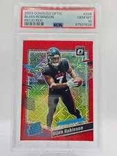 2023 PANINI DONRUSS OPTIC MOJO RED #206 BIJAN ROBINSON ROOKIE RC PSA 10 PSA10