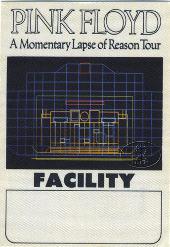 PINK FLOYD 1987 Lapse Of Reason Backstage Pass Facility - Picture 1 of 1