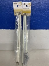 Graber Swivel End Sash Rods Adjustable For Curtains 12" - 21" Lot Of 4 New