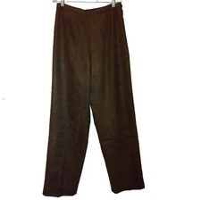 NEW  VINTAGE Coldwater Creek Cognac Brown Embossed Moleskin Pant Sz 8 MSRP 79