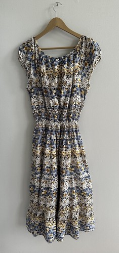 Mille Gabrielle Peasant Dress Size 2X Cinched Waist Maxi Length - Picture 2 of 10