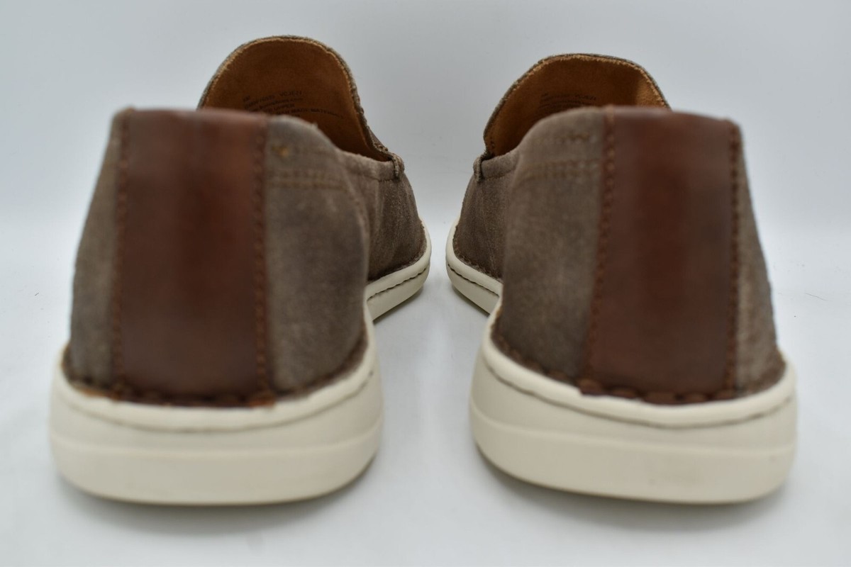 Born Mens Size 8.5 Thaton Taupe Brown Combo Nubuck Slip On 