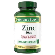 Nature's Bounty Zinc 50 mg 400 Tablet Support Immume System EXP 05/2027