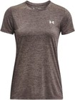 Under Armour Women's Tech Twist T Shirt Black Metallic Silver XXLarge Tee Shirt