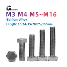 TC4 Titanium Bolts M3 M4 M5 M6 M8 M10 M12 M14 M16 External Hex Head Screws GR5