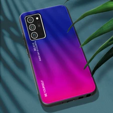 For Samsung Galaxy Note 20 Ultra/Note 20 Luxury Tempered Glass Back Case Cover