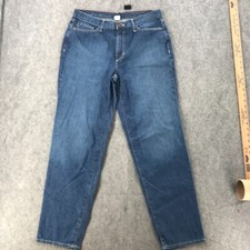 Eddie Bauer Jeans Womens 12 Original Loose Tapered Curve Shaping Flexible Denim