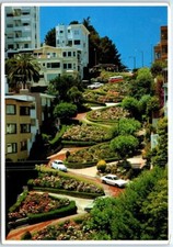 Summer Flowers, Cable Car, Fresh Pastel Colors Of Residences On Lombard Street