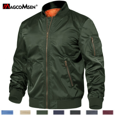 Men's Training Bomber Jacket Atheletic Firm Pilot Jacket Warm Padded Casual Coat