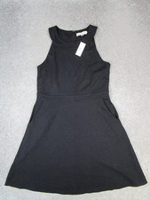 Loft Dress Womens 6 Black Blouson New