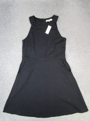 Loft Dress Womens 6 Black Blouson New