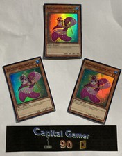 Yugioh, DRL2-DE040 ,3x  Aquaschauspielerin Guppy  Super Rare Playset 1. Auflage