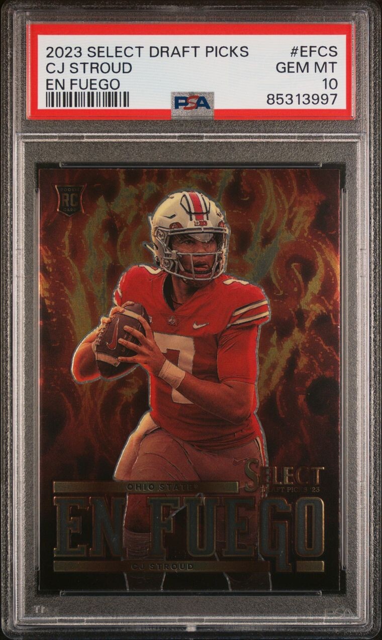 2023 Panini Select Draft Picks - En Fuego C.J. Stroud (RC) PSA 10 LOW POP