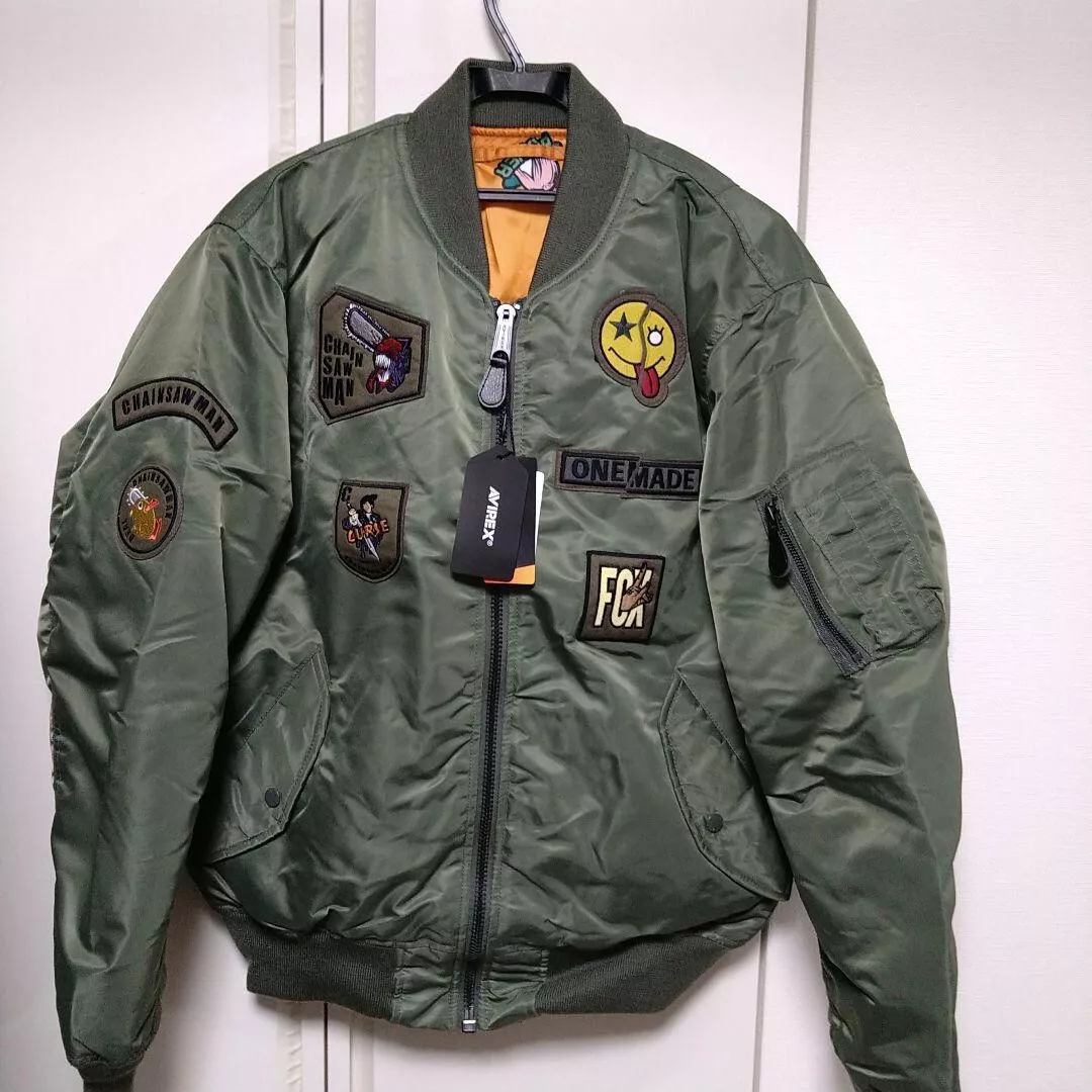 Chainsaw Man×AVIREX Limited edition MA-1 flight jacket colaboration size:M