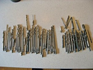 Lot of over 60 Drill Bits of all Shapes and Sizes - You get what is pictured.
