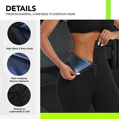 Damen Sauna Jogginghose - Hohe Taille, Schwitzhose Zum Abnehmen, Bauchkontrolle