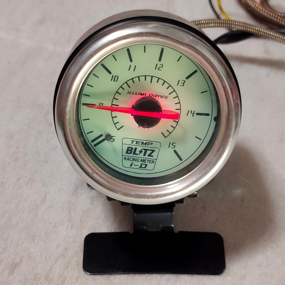 Blitz 60mm Water Oil Temperature Gauge Racing Meter i-D Mechanical 