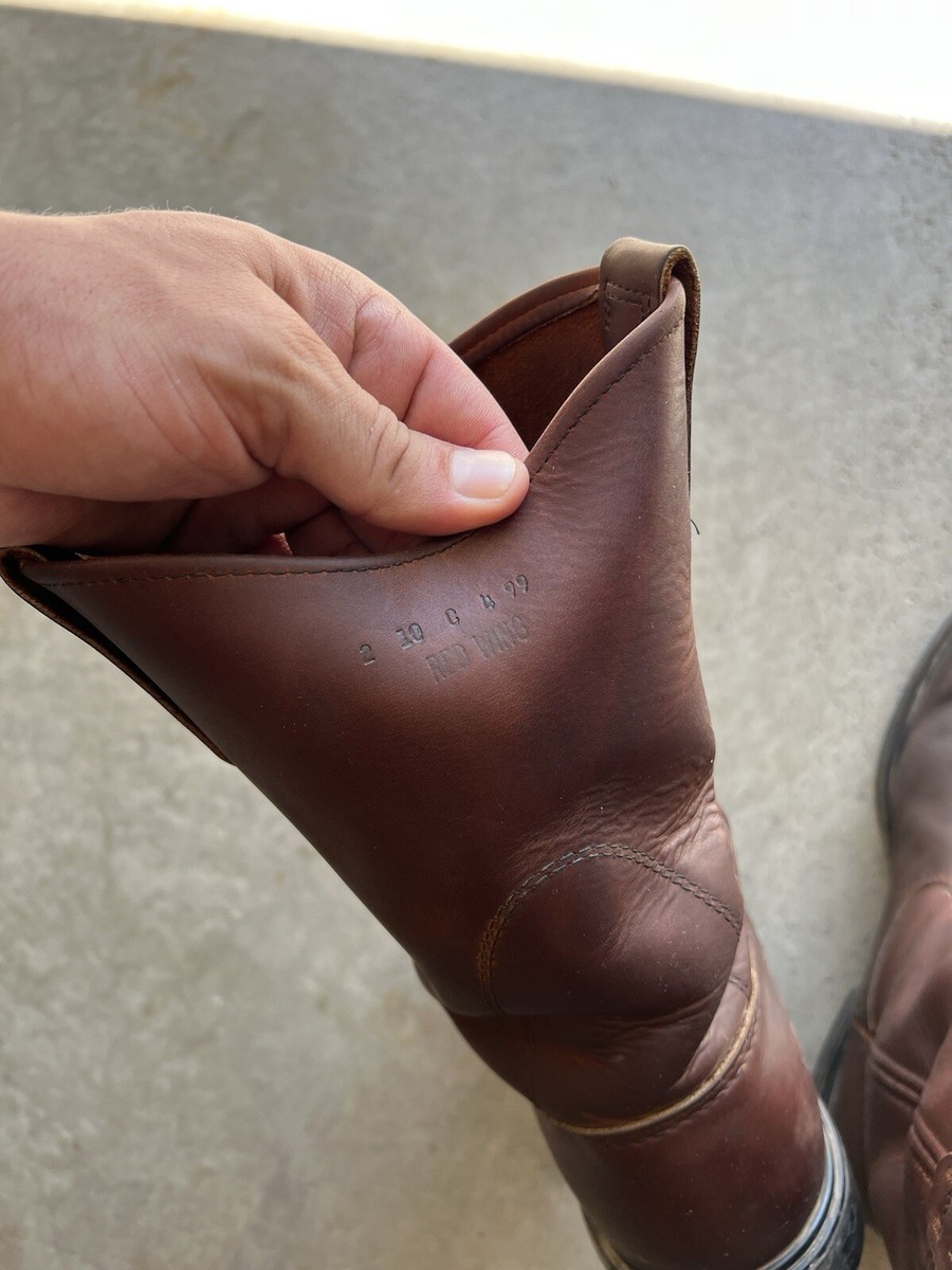 Vintage Red Wing Pecos Brown Leather Oil Resistant Workwear Boots
