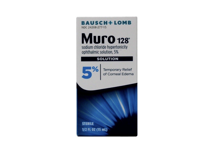 Bausch + Lomb Muro 128 5% Ophthalmic Solution (0.5oz), {Exp: