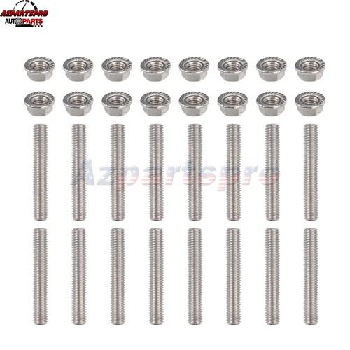 16 Set Exhaust Manifold Stud Stainless Bolt kits 4.6/5.4L V8 6.8L V10