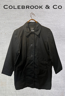 Colebrook&Co. Winter Outerwear Jacket Men's M Black Collar Button-up Pocket