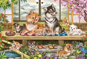 Beverly 1000pc Jigsaw Puzzle Shiba Inu on Veranda ‎31-525 49x72cm Made in Japan