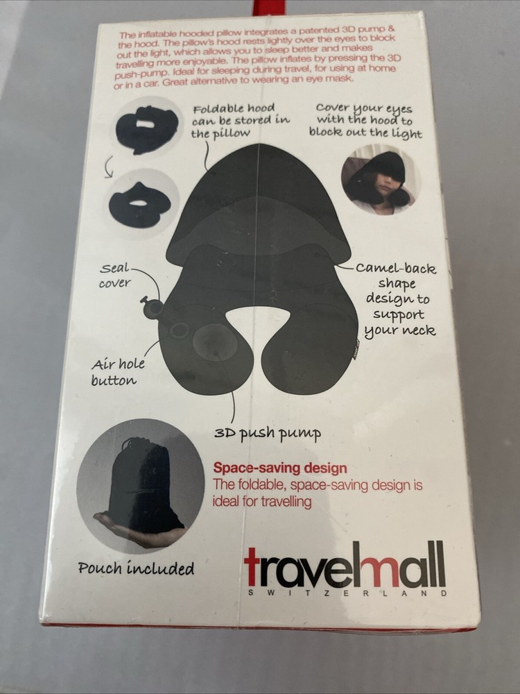 Inflatable Travel Pillow Set with Neck Support by Travel Mall