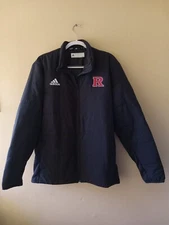 Rutgers Scarlet Knights Adidas Black Mid Weight Jacket Size XL (Y244)