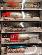 Bundle of Sidewinder shallow and deep bass plugs.