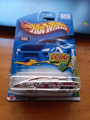 2002 HOTWHEELS  GRAVE RAVE SERIES  ''EVIL TWIN'' #99 1/4 Lace Wheels 