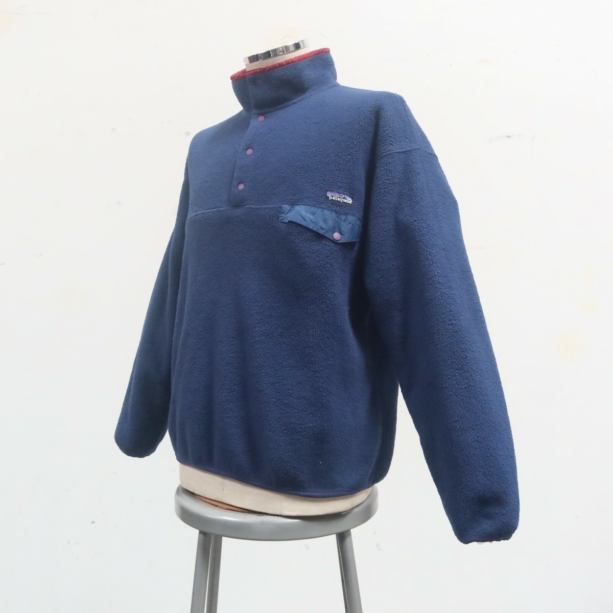 Vintage 90s Patagonia Synchilla Fleece Snap-T Pullover XL Navy