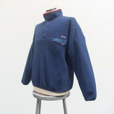 トップス 90'S Patagonia Fleece Pullover Vintage 90s Patagonia Synchilla Fleece Snap-T Pullover XL Navy