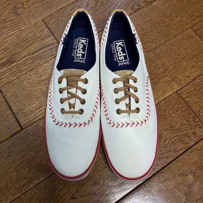 Keds Baseball Sneaker Womens 7 Champion Pennant White Lace