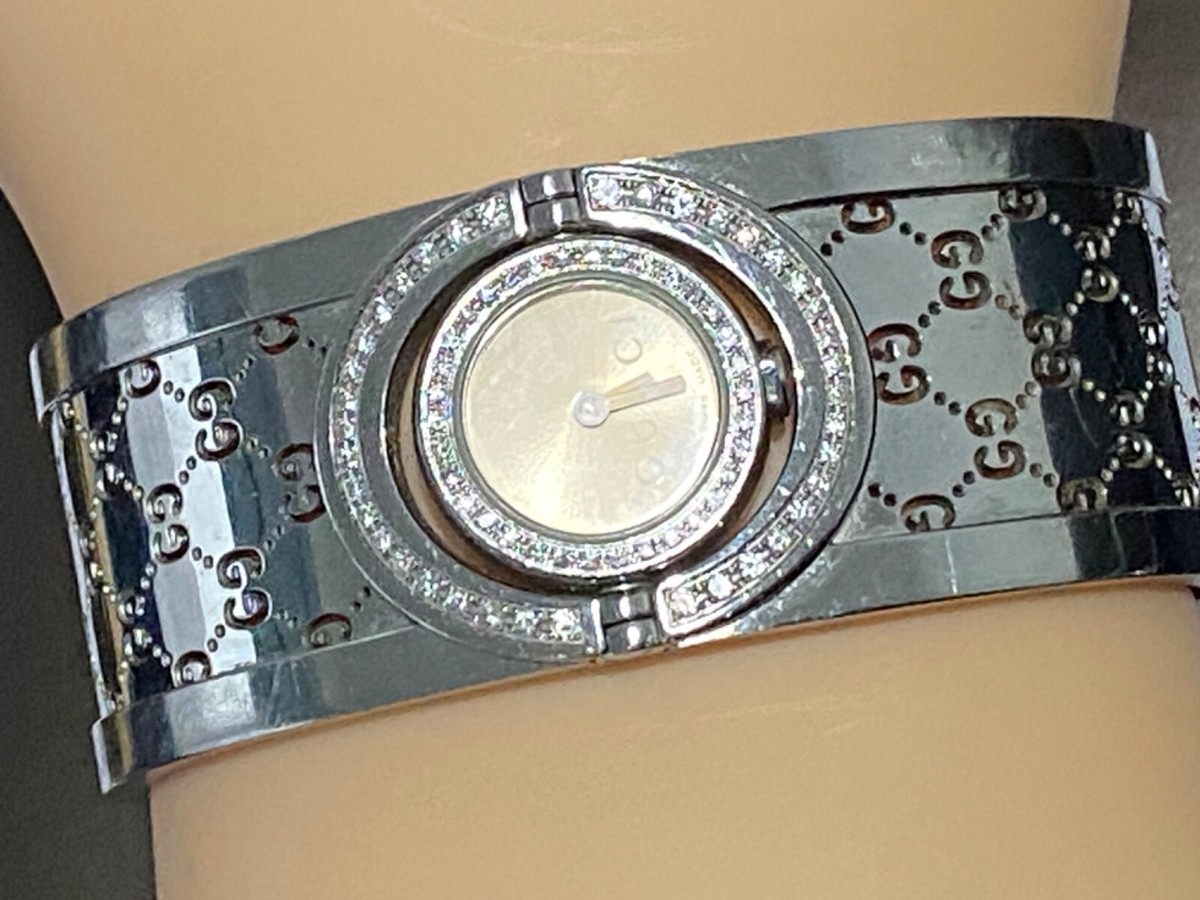 Gucci Twirl Watch 72 Diamond Luxury Bangle Bracelet Diamond 
