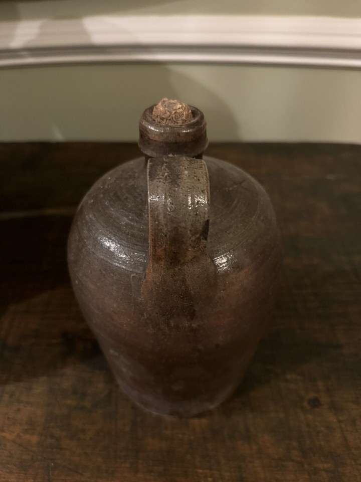 Nice Small Randolph County, NC Salt glaze Stoneware Jug Incised X Att