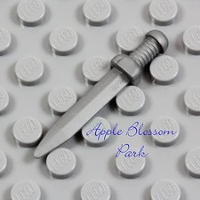 LEGO Minifig Silver ROMAN SWORD Gray Short Gladius Castle Minifigure Weapon Tool