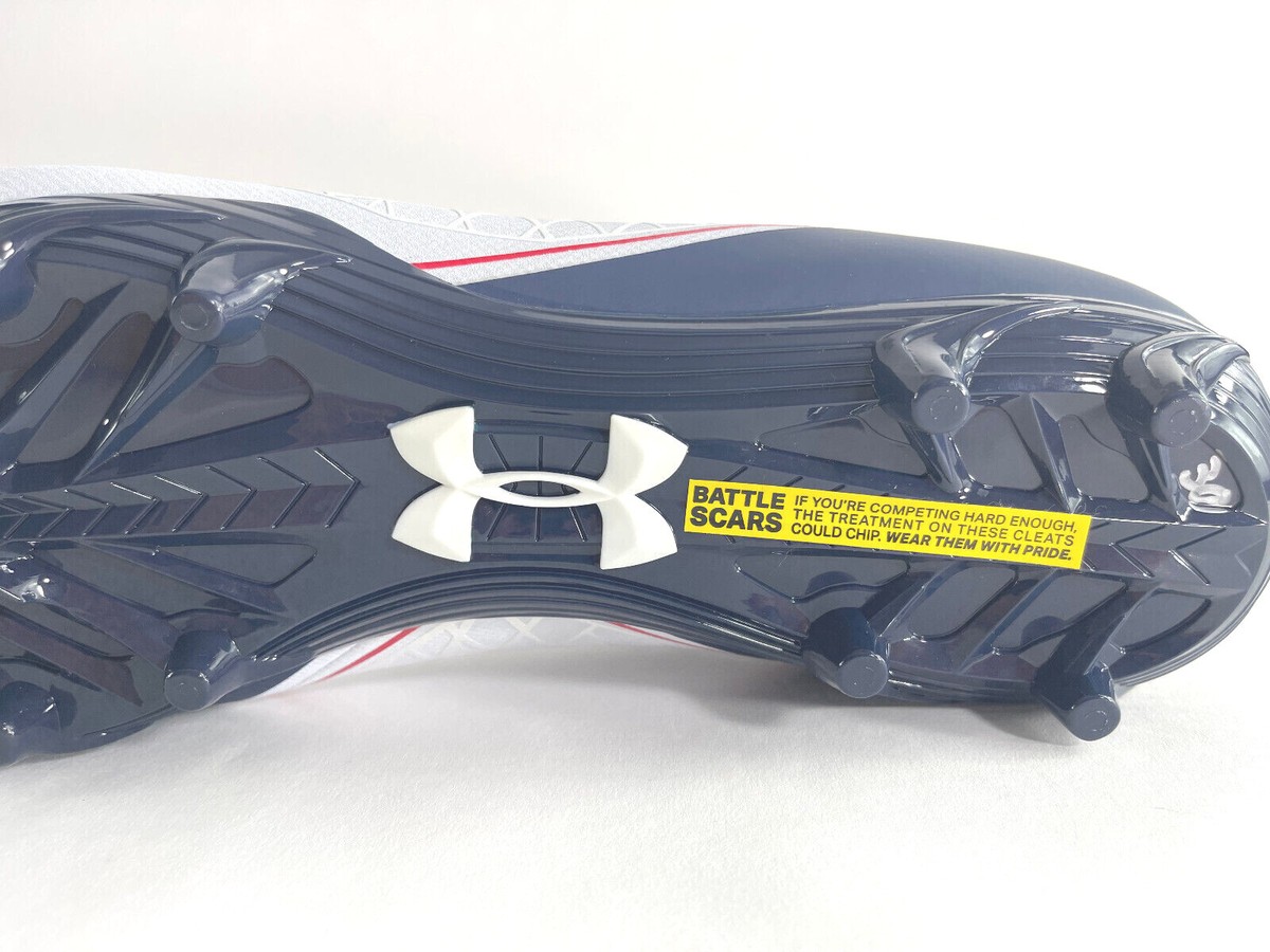 Under Armour Nitro Select Football Cleats White Blue Red  display picture 1