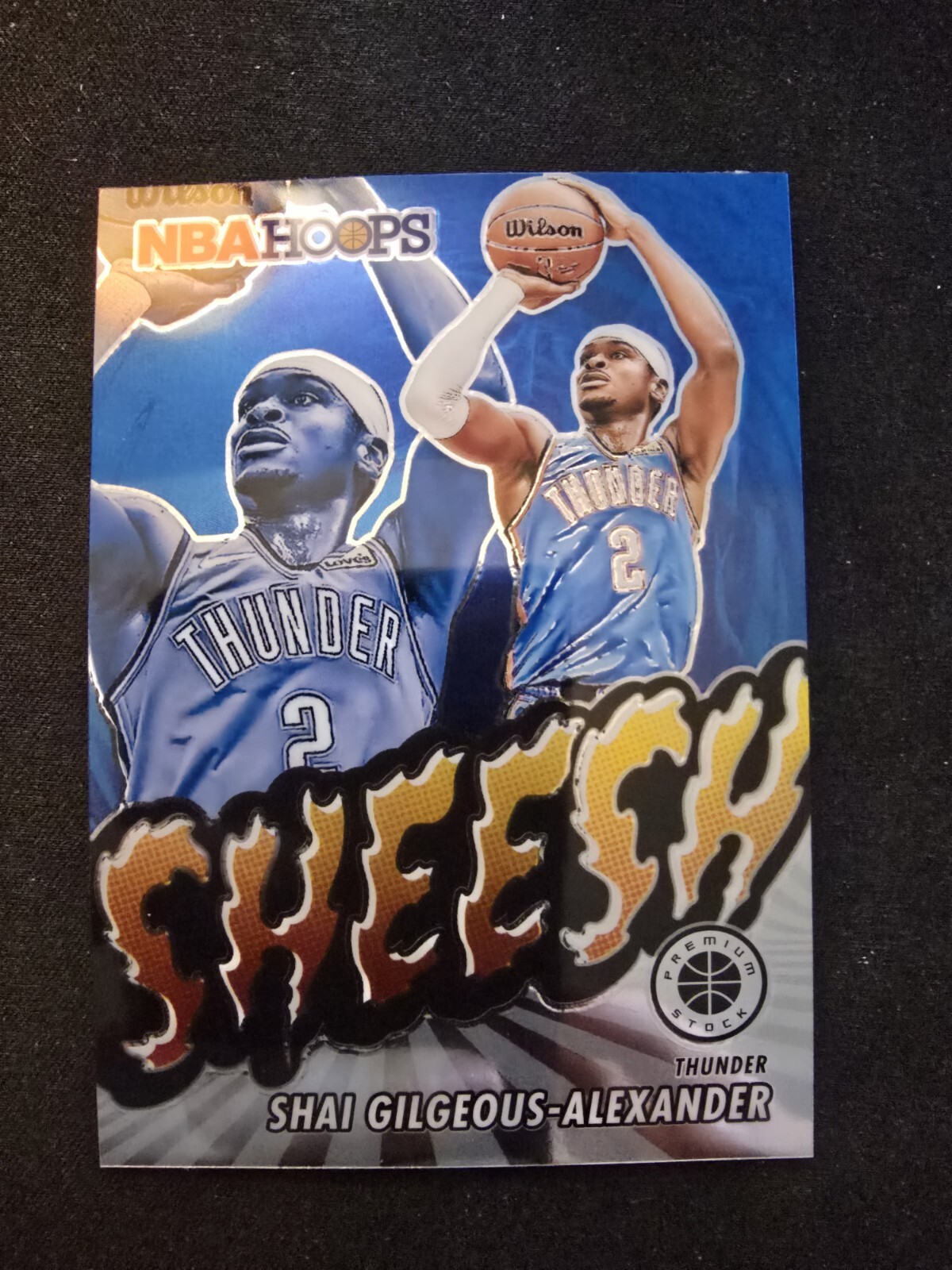 2023-24 NBA Hoops Premium Stock Shai Gilgeous-Alexander Sheesh Silver Prizm #15