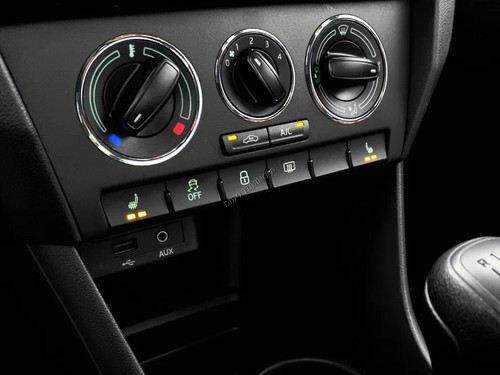 Anillos circundantes panel de tablero de aluminio pulido para Skoda Rapid 2013-2017 - Imagen 7 de 9