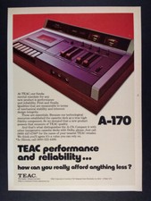 1976 TEAC A-170 Cassette Deck vintage print Ad