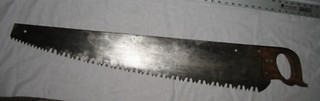 Antique Disston USA 1 or 2 Man Crosscut Logging Hand Saw 36" blade