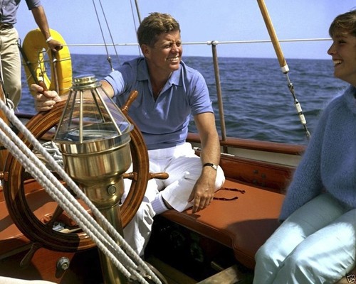 President John F. Kennedy sails aboard yacht Manitou 1962 New 8x10 Photo