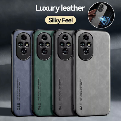 Magnetic Leather Non-Slip Case For Honor 90 Pro 200 X9A X8A Magic6 Lite 5 Pro 4
