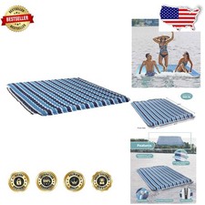 Large Aqua Floating Pool Mat Lounger 67.5" Water-Activated Cozi-Soft Fabric
