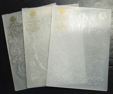 Anna Griffin 3D Ornamental Embossing Folders Set Of 3 5x7 folders *NEW*