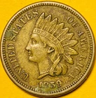 1859 U.S. INDIAN HEAD CENT COPPER PENNY 1c COIN (XF-Extra Fine)