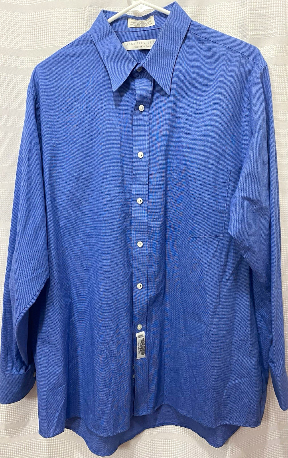 Geoffrey Beene, 90’s Vintage Geoffrey Beene Dress Shirt 16.5 34/35 Wrinkle Free Made in USA
