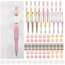 197 Pcs Beadable Pens DIY Pen Making Kit, Cute Daisy
