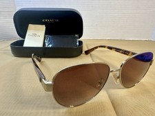COACH HC7111 900513 Shiny Light Gold Womens Gradient Sunglasses 57-15-140